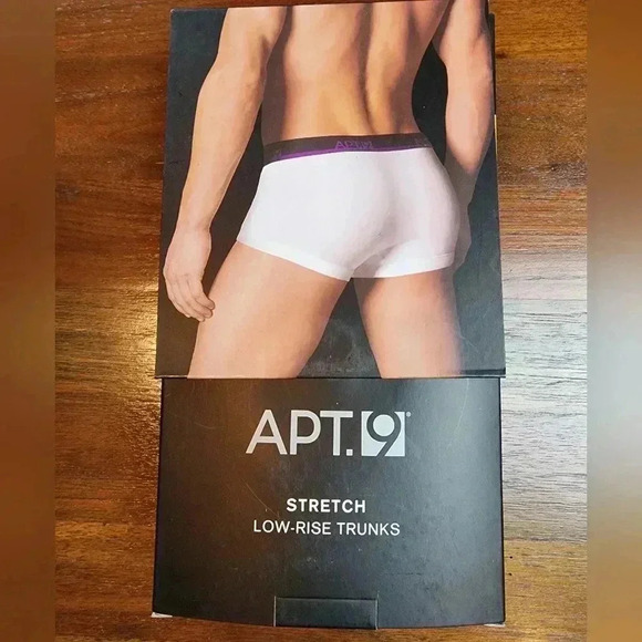 NWT 2 pack Apt. 9 low-rise stretch trunks boxer brief White  XLarge - Picture 1 of 4